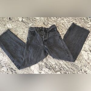 Free People Black Flare Wide‎ Leg Jeans